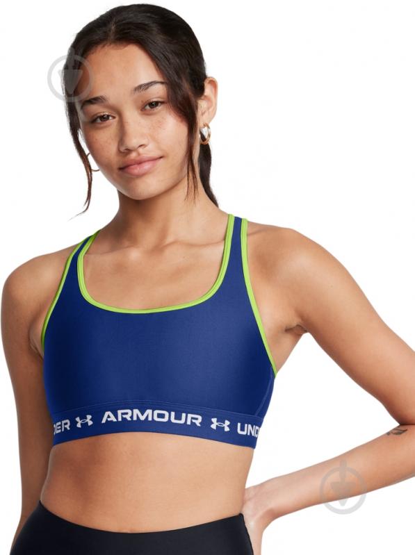 Бра Under Armour CROSSBACK MID BRA 1361034-432 р.XS синій - фото 10