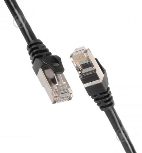 Патч-корд 2E Cat 5e,UTP,RJ45, 26AWG ,7/0.16 Cu, PVC 0,5 м черный - фото 1