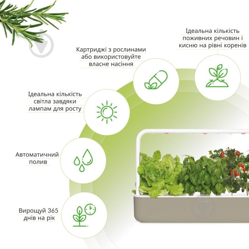 Набор стартовый Click and Grow Smart Garden SG9 8875 прямоугольный бежевый - фото 4