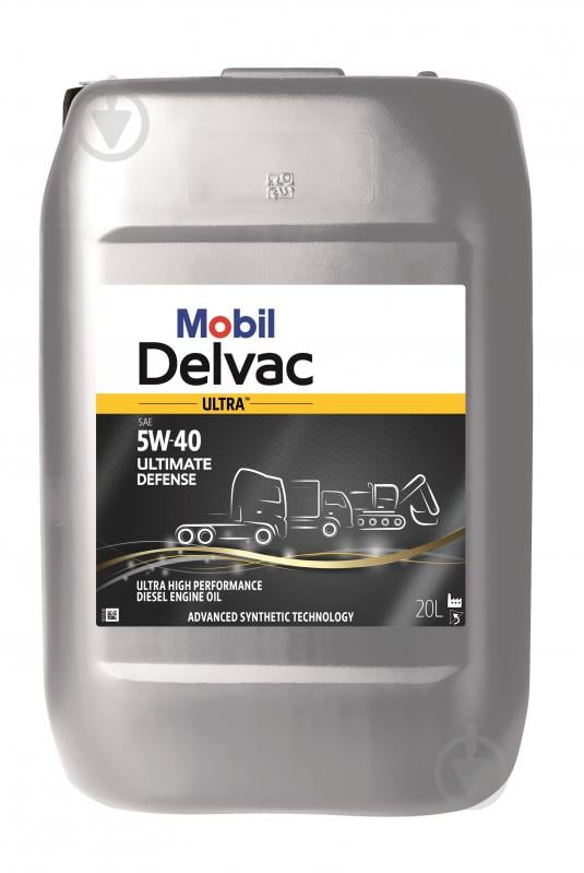 Моторное масло Mobil DELVAC ULTRA 5W40 ULTIMATE DEFENSE 5W-40 20 л (157414) - фото 1