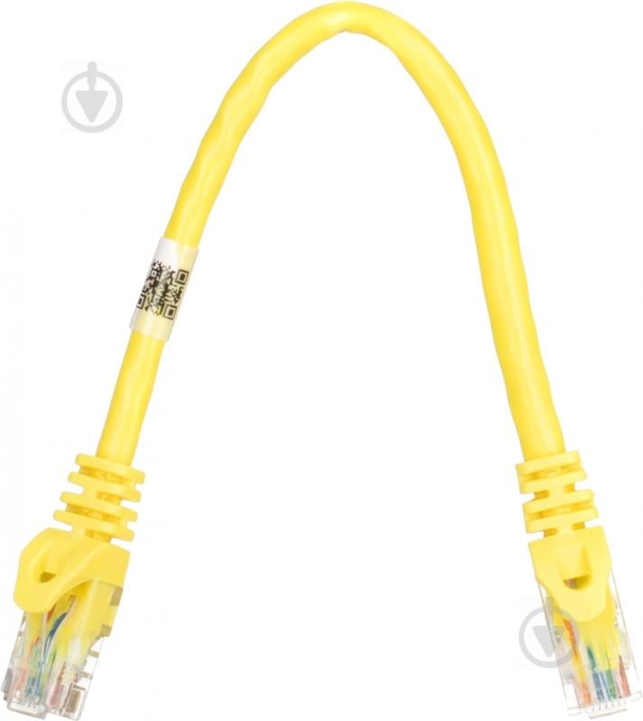 Патч-корд 2E PC6COP - 020YLW Cat 6 / RJ45 / 26AWG 0,2 м жовтий - фото 2