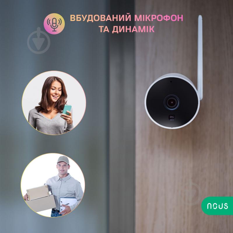 Умная IP-камера Nous Wi-Fi IP уличная W7P белый - фото 7