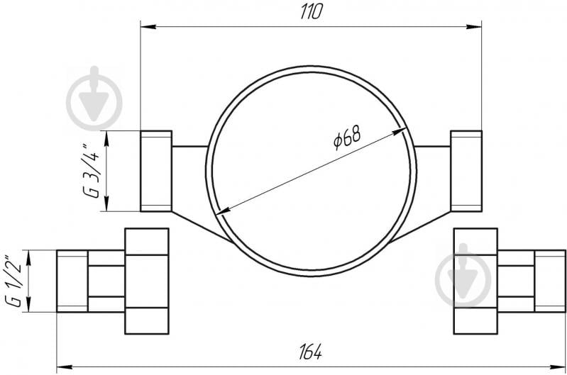 Лічильник гарячої води Gidrotek E-T 1,6U 1/2 - фото 4