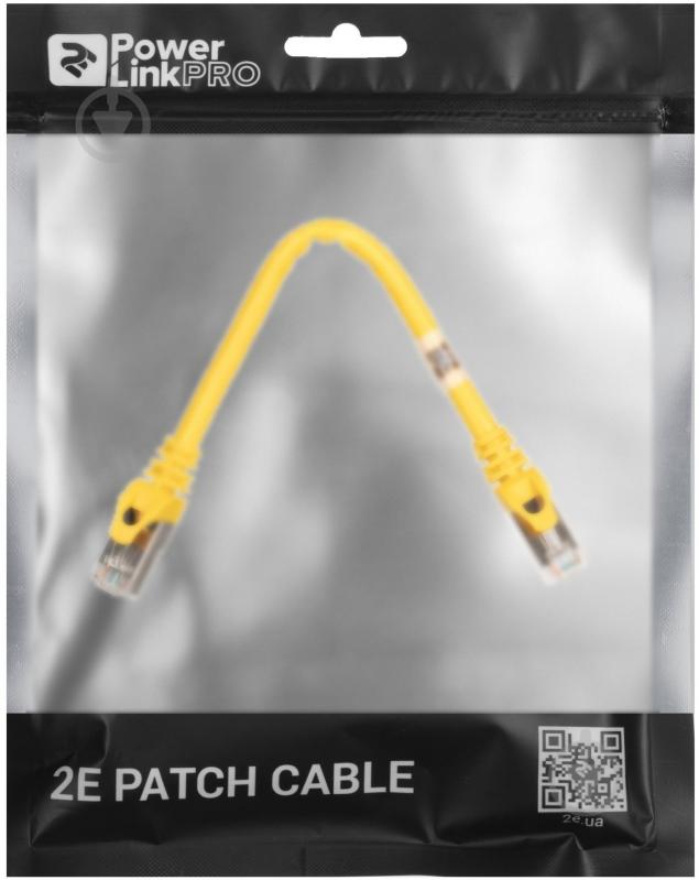 Патч-корд 2E PC6SFTPCOP - 020YLW Cat 6 / RJ45 / 27AWG 0,2 м желтый - фото 3