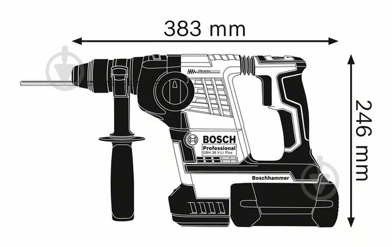 Перфоратор Bosch Professional GBH 36 V-LI Plus 0611906002 - фото 7