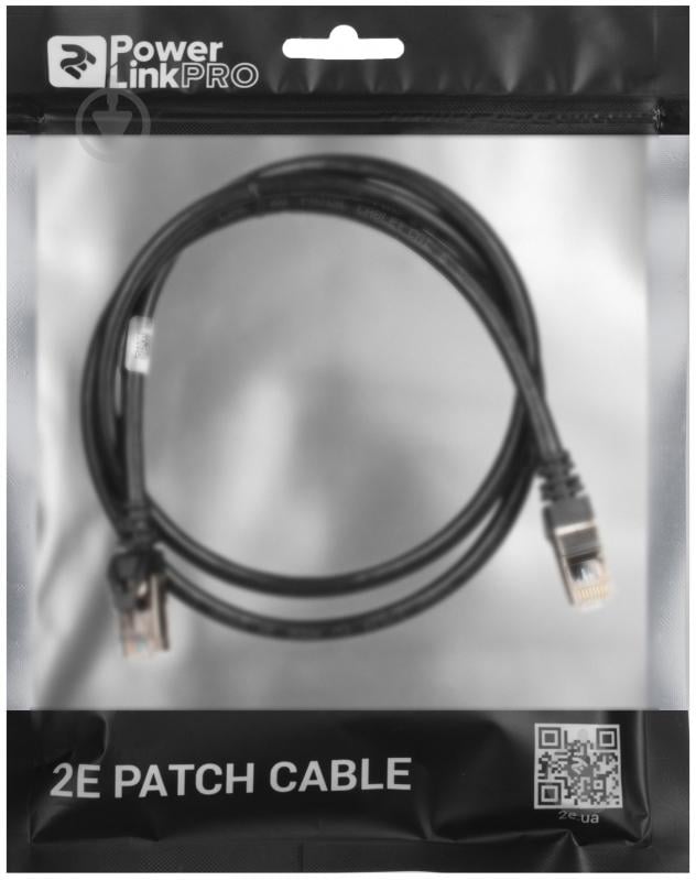 Патч-корд 2E Cat 6,S-FTP RJ45 4Х2 27AWG 7/0.14 Cu 2E-PC6SFTPCOP-100BK 1 м черный - фото 3