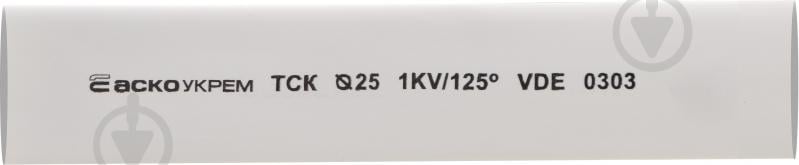 Трубка термоусаджувальна з клеєм АСКО-УКРЕМ d25,4 мм біла 1 м етиленвінілацетатний сополімер A0150040791 - фото 1