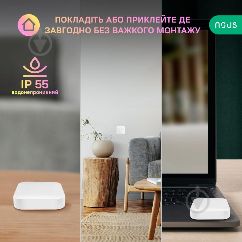 Розумний вимикач бездротовий Nous ZigBee LZ4 білий - фото 9