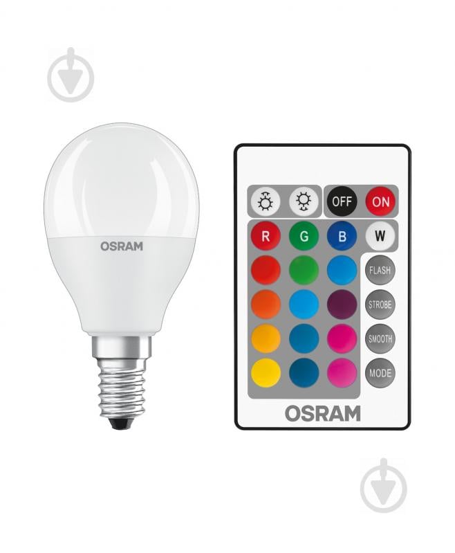 Лампа світлодіодна з пультом RGB Osram LS CLA P40 REM - фото 3