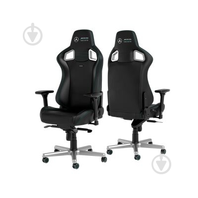 Крісло ігрове Noblechairs EPIC Mercedes-AMG Formula One Team чорний - фото 2