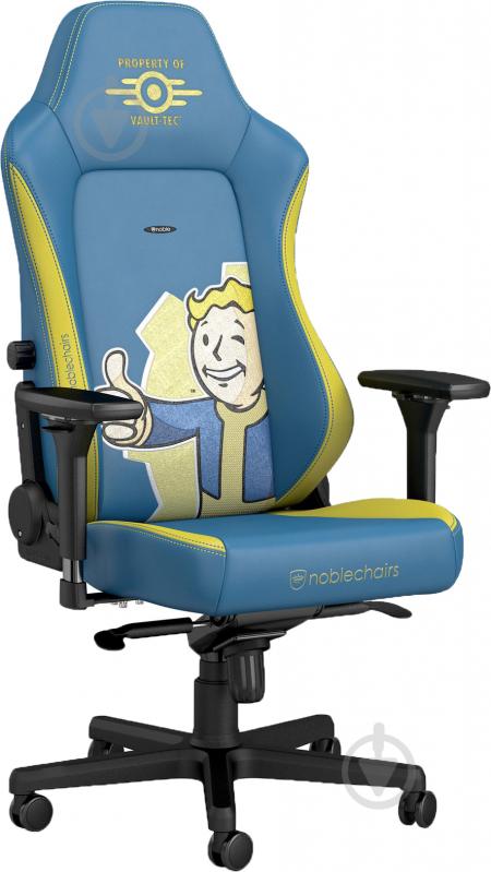 Кресло игровое Noblechairs HERO Fallout Vault Tec Edition желто-голубой - фото 1