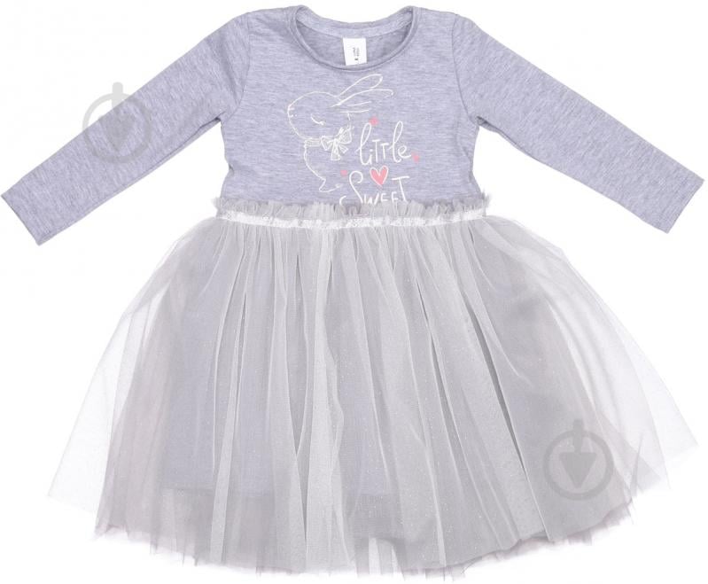 Платье Luna Kids р.116 серый меланж - фото 2 Платье Luna Kids р.116 серый меланж - фото 2