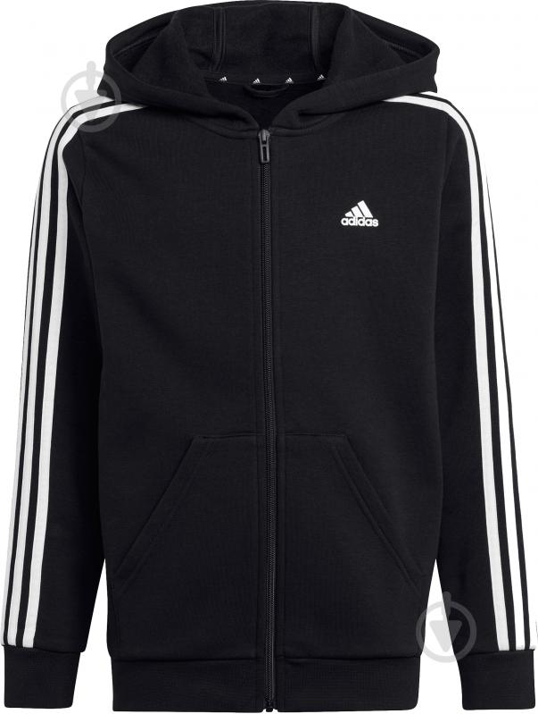 Джемпер Adidas U 3S FL FZ HOOD HR6331 р.128 черный - фото 1