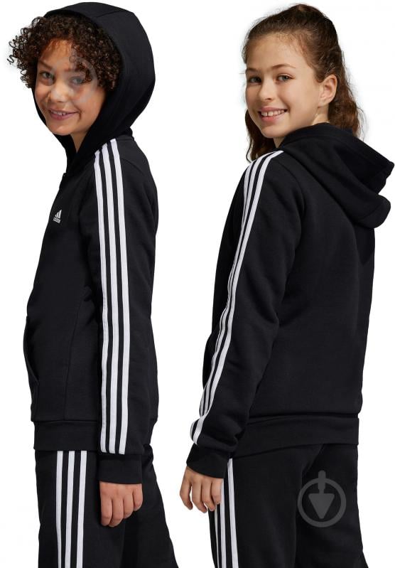 Джемпер Adidas U 3S FL FZ HOOD HR6331 р.128 черный - фото 6