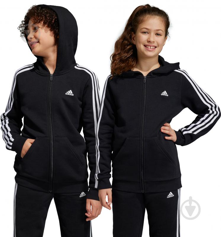 Джемпер Adidas U 3S FL FZ HOOD HR6331 р.128 черный - фото 7