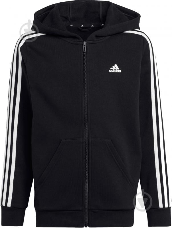 Джемпер Adidas U 3S FL FZ HOOD HR6331 р.140 чорний - фото 1