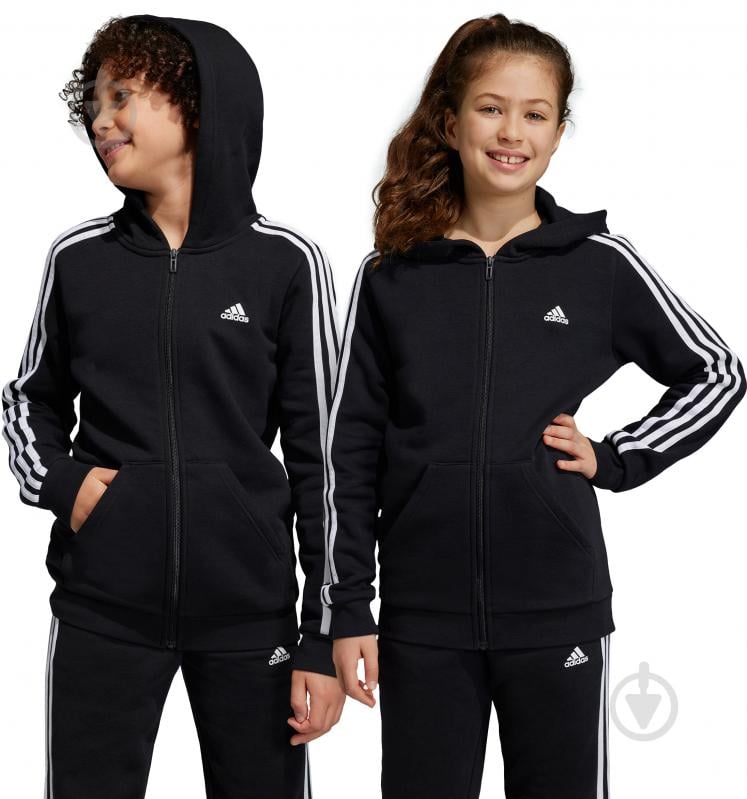 Джемпер Adidas U 3S FL FZ HOOD HR6331 р.140 чорний - фото 7