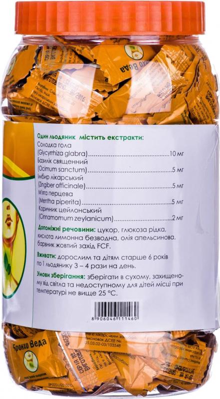Бронхо Веда со вкусом апельсина №300 в бан. леденцы - фото 2