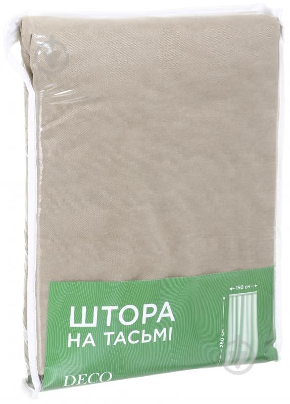 Штора 150х280 см бежевый Deco - фото 4 Штора 150х280 см бежевый Deco - фото 4