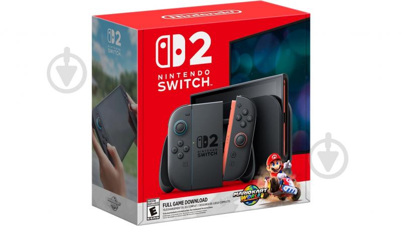 Портативна ігрова приставка NINTENDO Switch 2 Black Mario Kart World Bundle black - фото 3