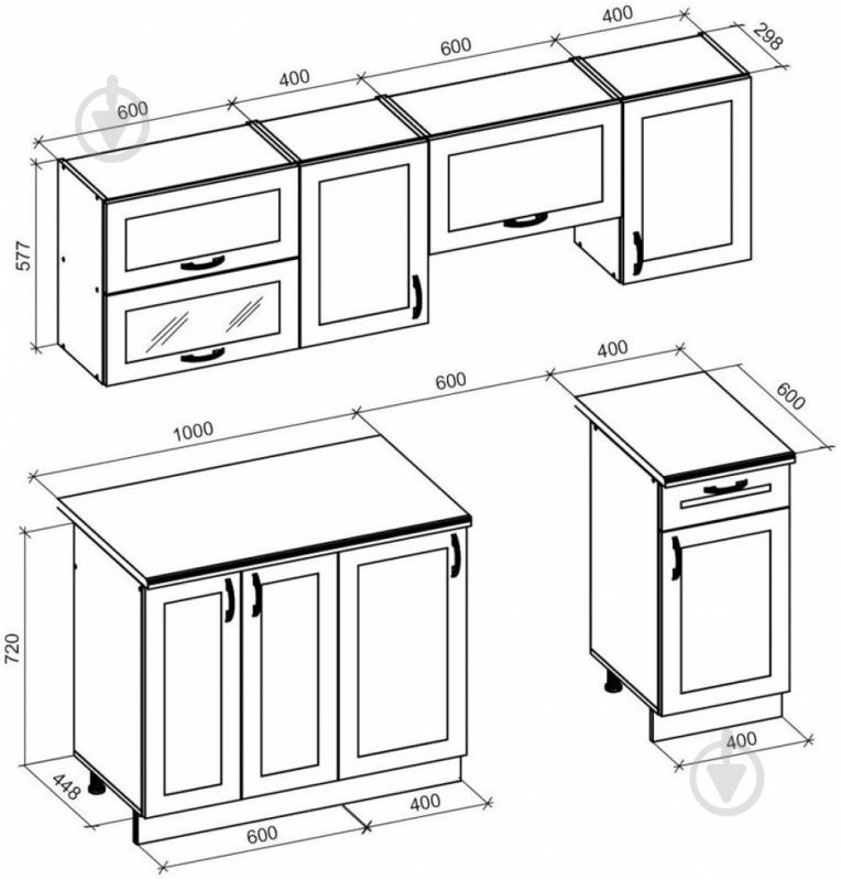 Кухня Дуб віндзор МДФ 2 м - фото 2