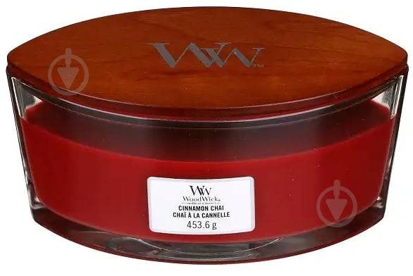 Свеча ароматическая Woodwick Ellipse Cinnamon Chai 453 г - фото 1