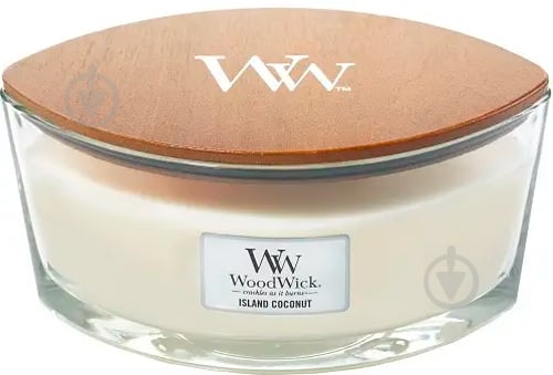 Свічка ароматична Woodwick Ellipse Island Coconut 453 г - фото 1