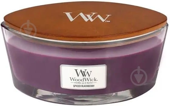 Свічка ароматична Woodwick Ellipse Spiced Blackberry 453 г - фото 1