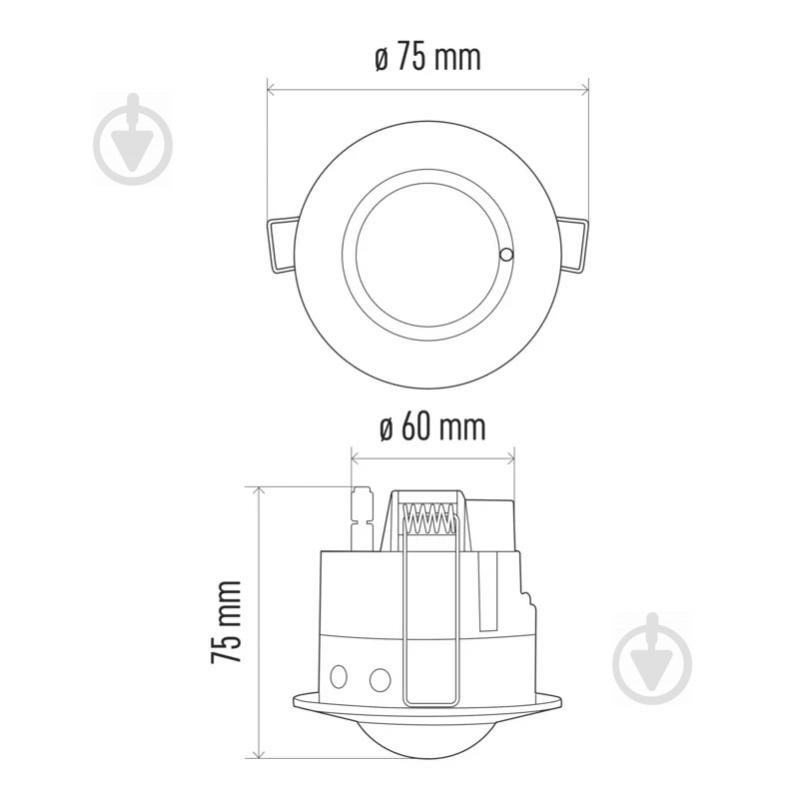 Датчик движения Emos микроволновой IP20 1200W G1190 - фото 6