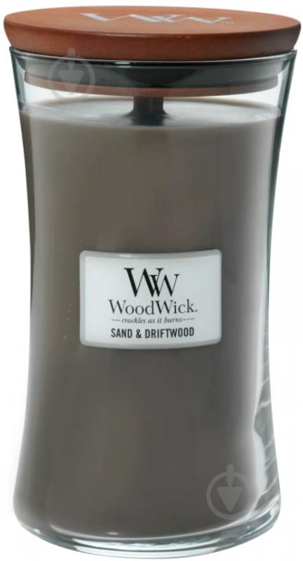 Свічка ароматична Woodwick Large Sand & Driftwood 609 г - фото 1