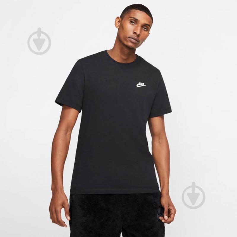 Футболка Nike M NSW CLUB TEE AR4997-013 р.3XL черный - фото 1