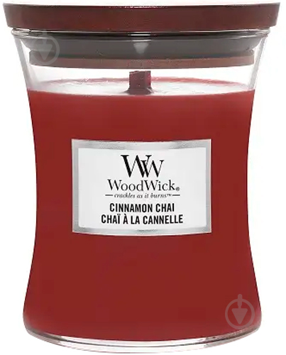 Свеча ароматическая Woodwick Medium Cinnamon Chai 275 г - фото 1