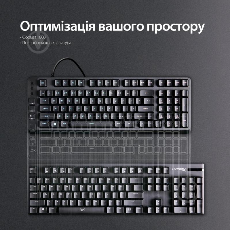 Клавиатура HyperX Eve 1800 USB RGB (B7JE0AA) black - фото 10 Клавиатура HyperX Eve 1800 USB RGB (B7JE0AA) black - фото 10