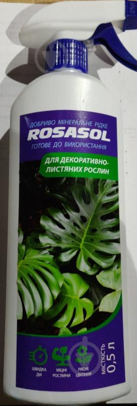 Удобрение минеральное ROSASOL жидкое для декоративно-лиственных растений 0.5 л - фото 1