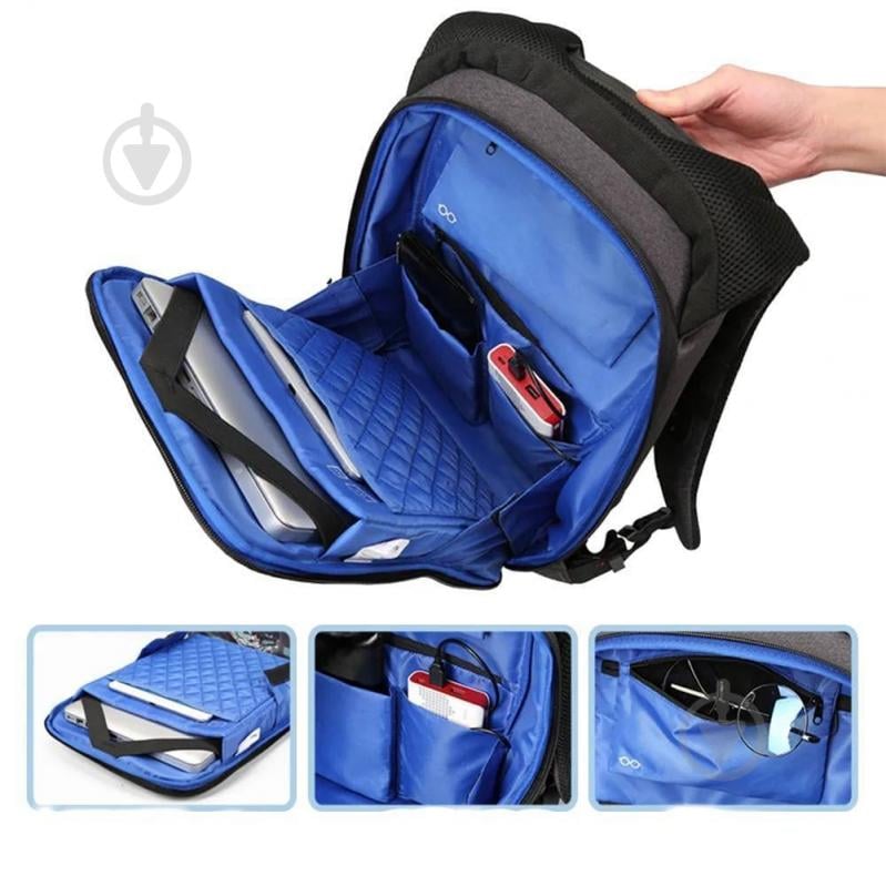 Рюкзак для ноутбука Kingsons Laptop backpack 13.3" light grey (KS3149W-D13L) - фото 7