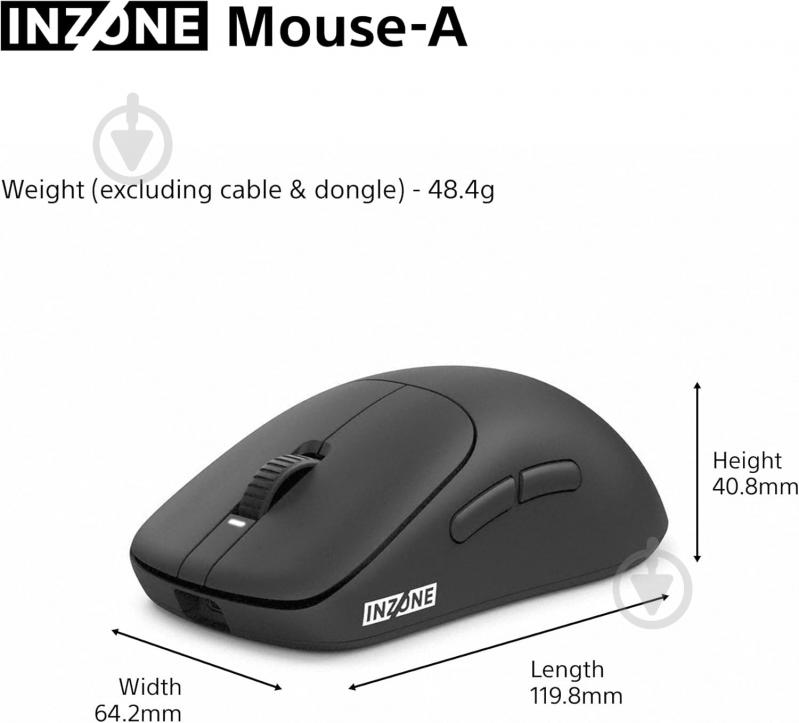 Игровая мышь Sony INZONE Wireless black (MSEG500B.E) - фото 15