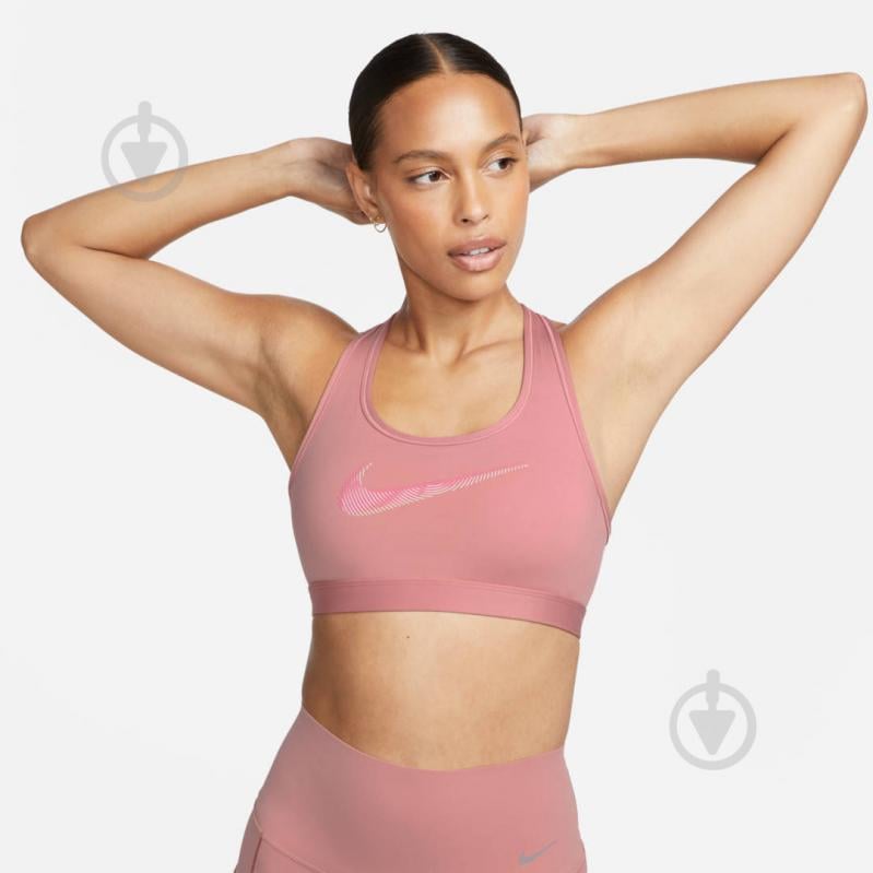 Бра Nike W NK DF SWSH PDED HBR BRA FB4124-618 р.2XL розовый - фото 2