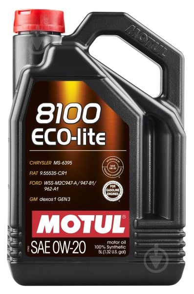 Моторне мастило Motul 8100 Eco-Lite 0W-20 5 л (8100 ECO-LITE 0W20 5L) - фото 1