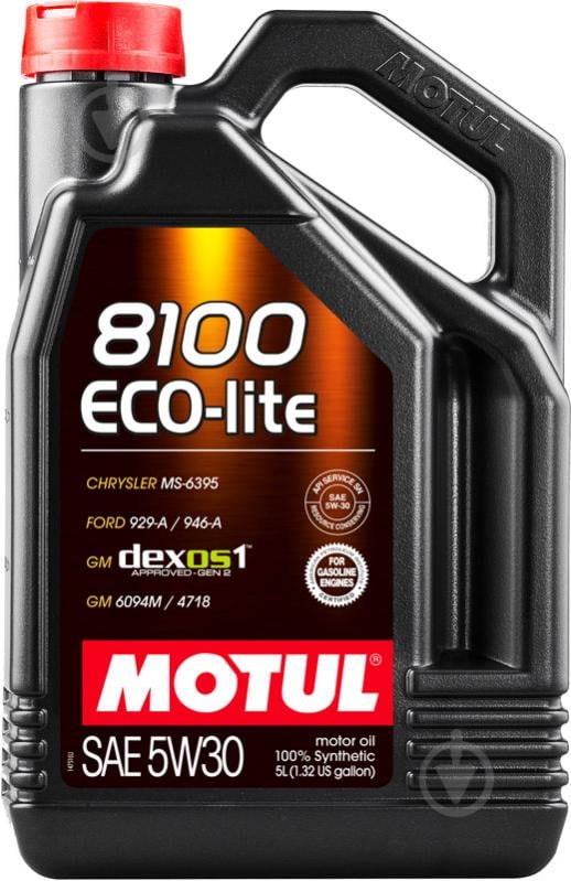 Моторное масло Motul 8100 Eco-lite 5W-30 5 л (8100 ECO-LITE 5W30 5L) - фото 1