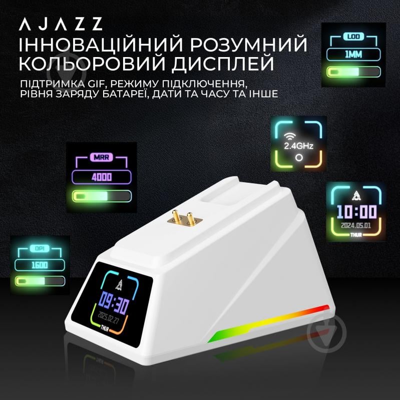 Мышка беспроводная Ajazz AJ159 APEX white (AJM159-A-W) - фото 14