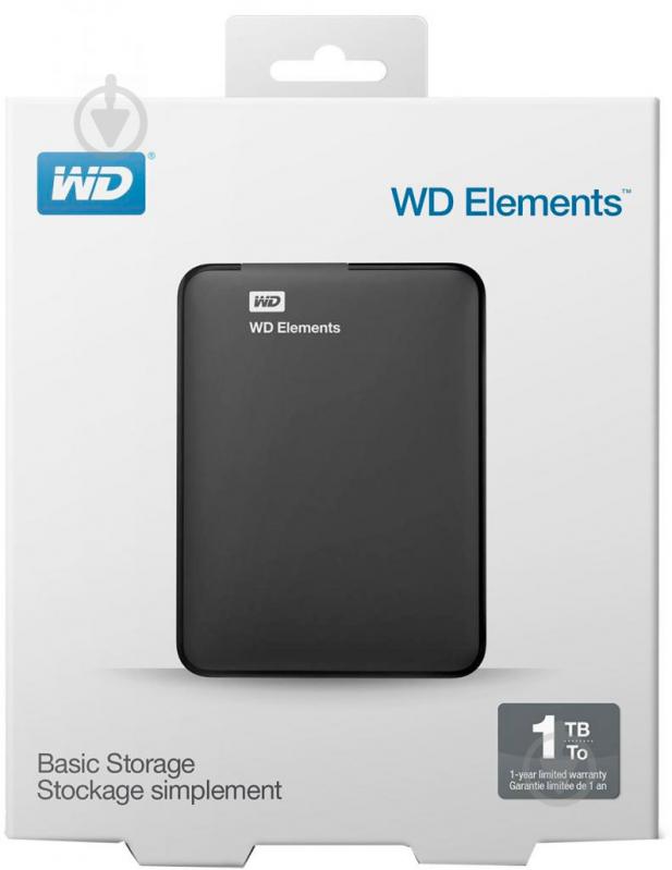 Внешний жесткий диск Western Digital Elements Portable 1 ТБ 2,5" USB 3.0 (WDBUZG0010BBK-WESN) black - фото 6