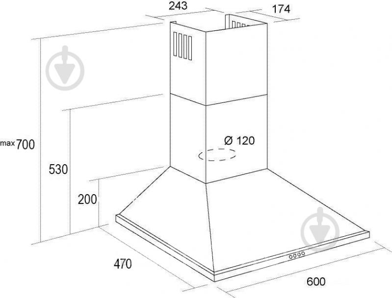 Вытяжка Borgio BKM (TR) 60 Black - фото 4 Вытяжка Borgio BKM (TR) 60 Black - фото 4