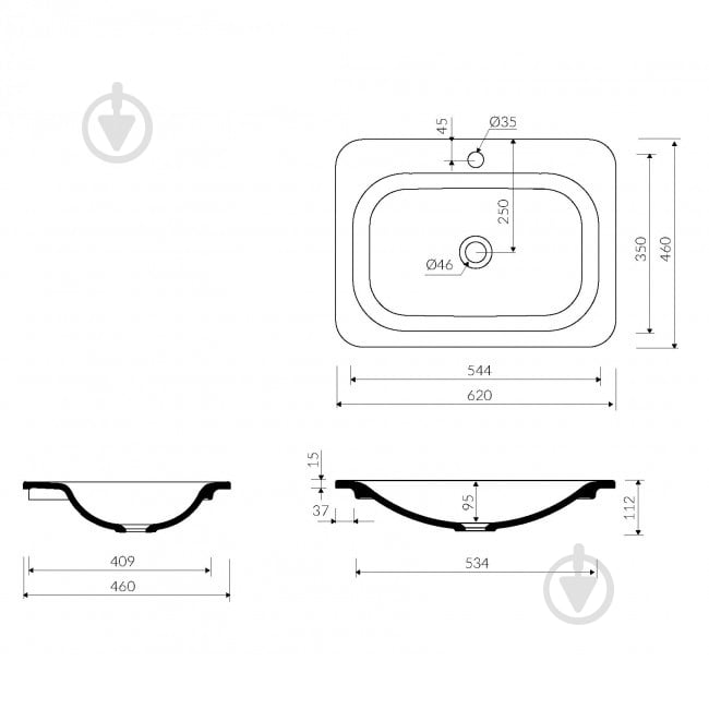 Умывальник Marmorin Tytan - фото 2