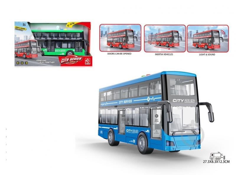 Автобус DIY TOYS Инерционный двухэтажный со звуковыми и световыми эффектами в ассортименте CJ-4023760 - фото 5 Автобус DIY TOYS Инерционный двухэтажный со звуковыми и световыми эффектами в ассортименте CJ-4023760 - фото 5