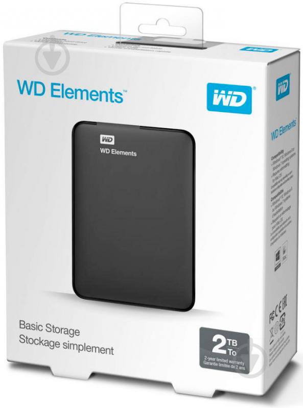 Зовнішній жорсткий диск Western Digital Elements Portable 2 ТБ 2,5" USB 3.0 (WDBU6Y0020BBK-WESN) black - фото 7