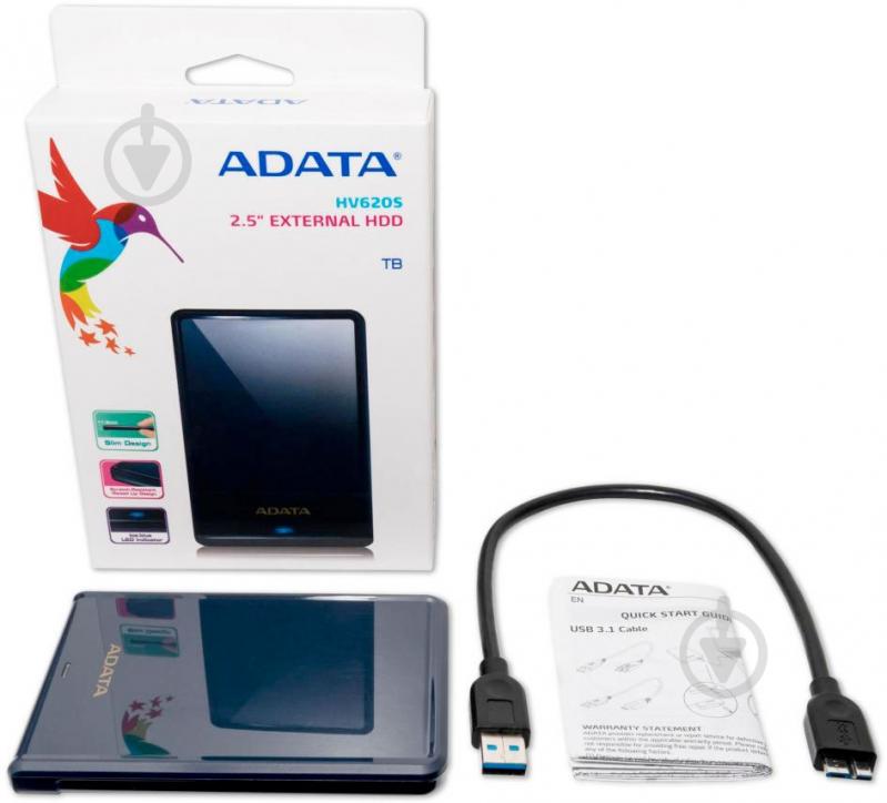 Внешний жесткий диск ADATA HV620S 2 ТБ 2,5" USB 3.0 (AHV620S-2TU31-CBL) blue - фото 5 Внешний жесткий диск ADATA HV620S 2 ТБ 2,5" USB 3.0 (AHV620S-2TU31-CBL) blue - фото 5