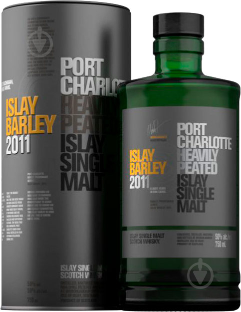 Віскі Bruichladdich Port Charlotte Islay Barley 50% 0,7 л - фото 1