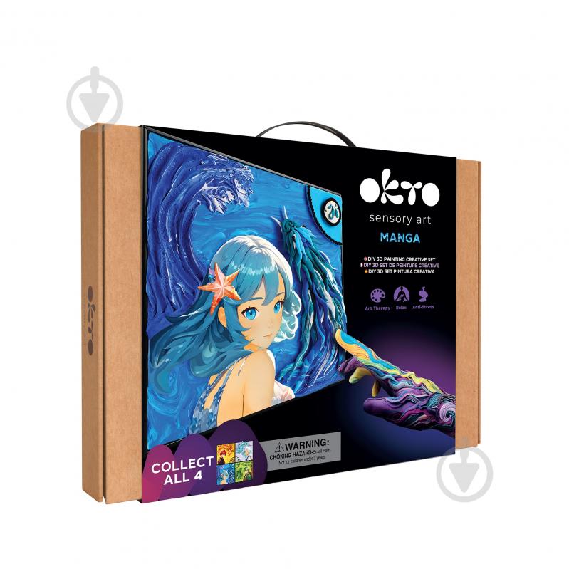 ᐉ Картина из легкого пластилина OKTO 3D Манга 29x29 см Вода 20037
