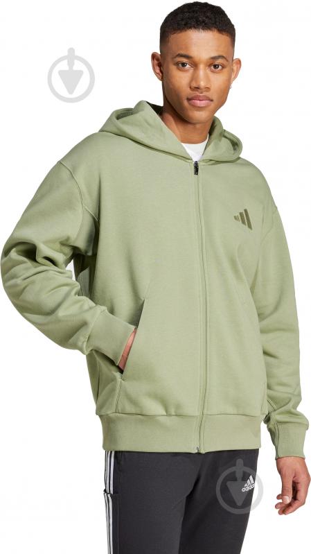 Джемпер Adidas M A SZN FL FZ IY4161 р.L хаки - фото 5