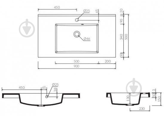 Умывальник Marmorin Greta 900 - фото 2
